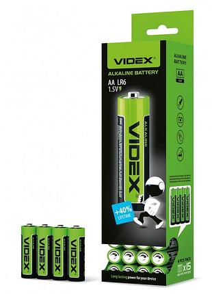 Батарейка щелочная videx lr6 aa пальчик 1 шт