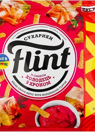 Сухарики пшенично-житні flint зі смаком холодцю з хроном 140 г