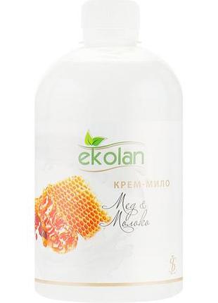 Рідке крем-мило ekolan мед & молоко запаска 500 г