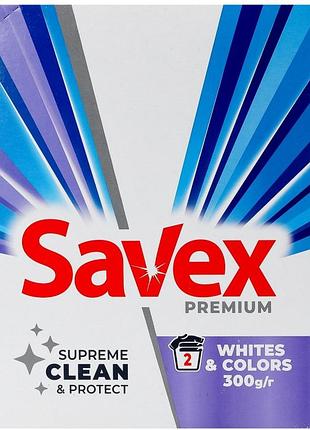 Стиральный порошок автомат savex premium whites & colors 300 г