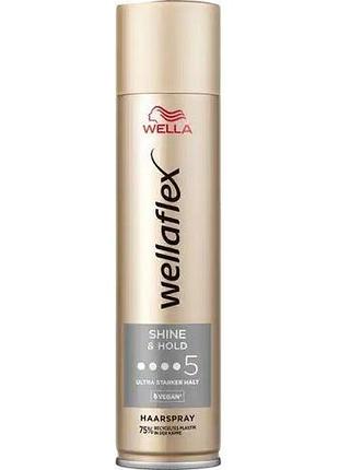 Лак для волос wellaflex shine & hold 5 250 мл