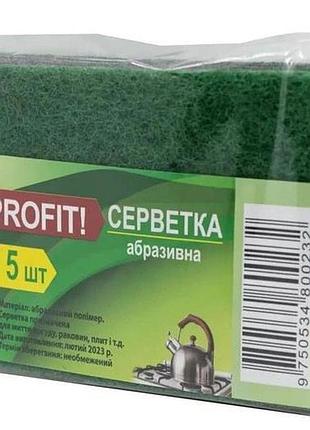 Салфетка абразив profit 130 мм х 90 мм 5 шт