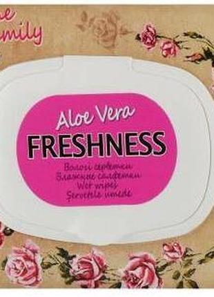 Салфетки влажные freshness алое вера с клапаном 120 шт