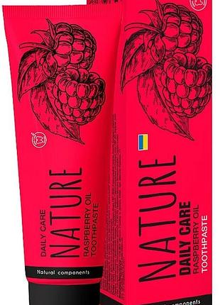 Зубная паста bioton cosmetics nature daily care с малиной 100 мл