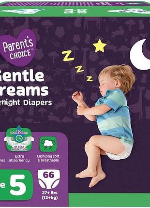 Подгузники parents choice gentle dreams 5 (12+ кг) 66 шт