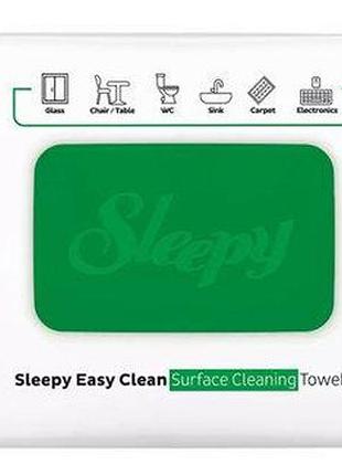 Влажные салфетки sleepy easy clean для уборки green 100 шт