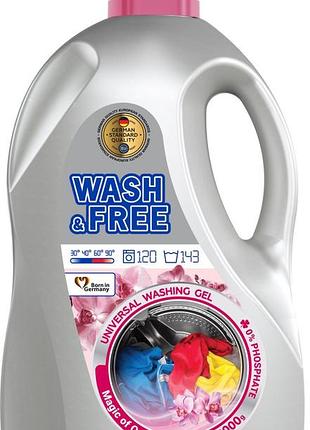 Рідкий засіб для прання wash & free магія орхідей 5000 г