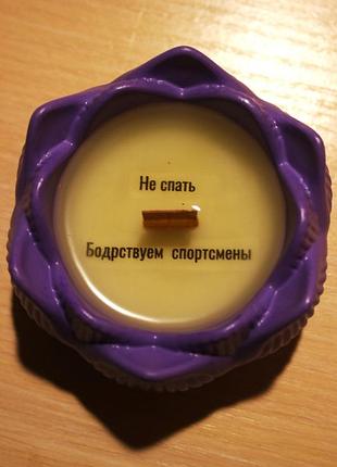 Свеча в кашпо "лотос" с тайной надписью cnd-lts-m01-vlt