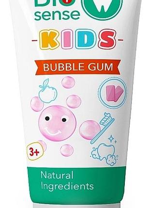 Детская зубная паста bioton biosense kids bubble gum 3+ лет 50 мл