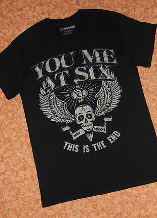 Футболка you me at six/flying skull uk tour/череп/рок мерч