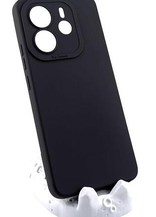Чехол pro camera для xiaomi redmi note 14 4g eu (код 24117rn76e) бампер с микрофиброй черный