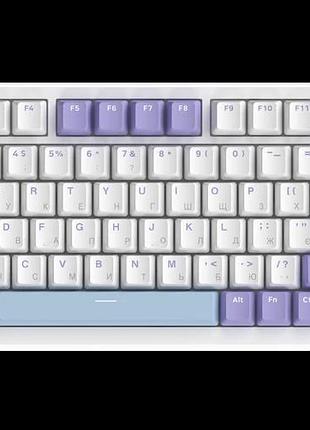 Бездротова механічна клавіатура ajazz ak820 pro 75% flying fish switch white rgb (ak820pro-ff-pwb)