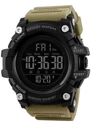 Наручний годинник skmei 1384 black-khaki wrisband