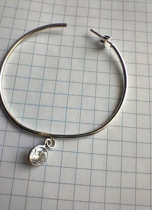 Одиночная серьга из серебра 925 пробы. винтаж.
