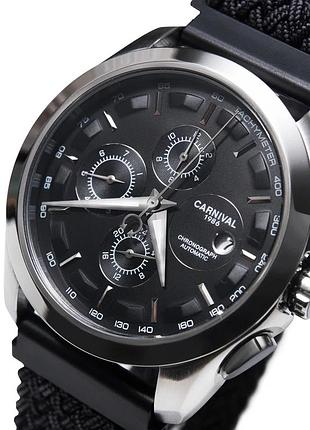 Чоловічий механічний годинник carnival genius magnetic grey