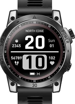 Розумний смарт годинник north edge crossfit gps black з компасом