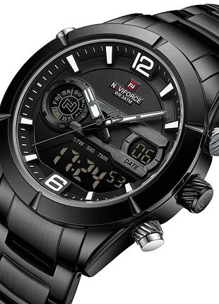 Чоловічий спортивний тактичний годинник naviforce aviator