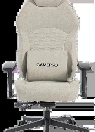 Крісло ігрове gamepro gc760lg fabric light gray