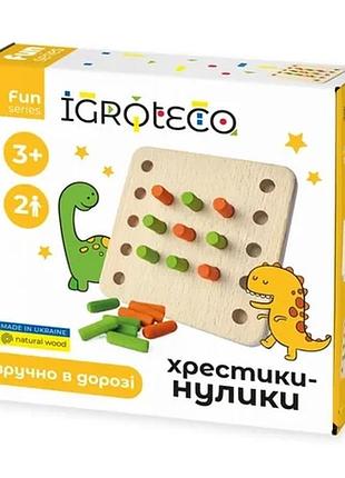 Дерев'яна гра "хрестики-нулики" 900576, 11х11 см