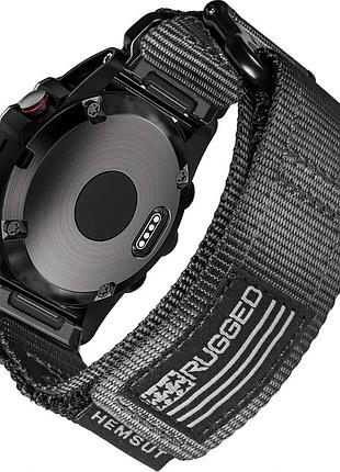 Ремінець для годинника hemsut hga125 super rugged garmin black 22 mm