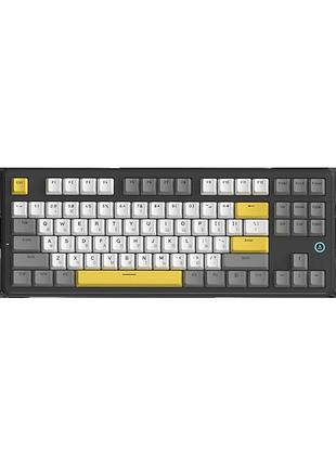 Дротова механічна клавіатура ajazz ak870 v2 flying fish switches black grey yellow (ak870-v2-ff-bgy)