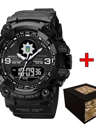 Наручний годинник awarder 001 поліція all black