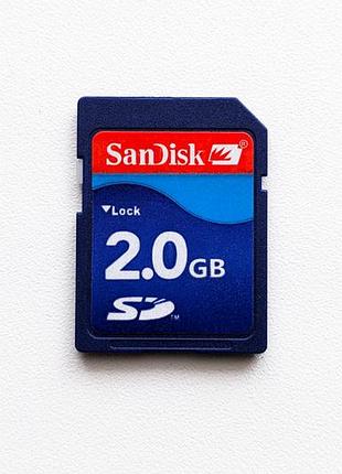 Sd флешка карточка памяти 2 gb sandisk 2gb nikon canon