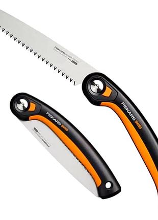 Складная пила 3 положения реза нержавеющая сталь для работы с деревом fiskars se0178