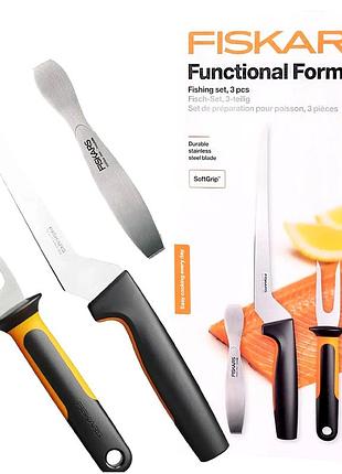 Набір кухонних ножів для риби неіржавка сталь 3 предмети fiskars se0399
