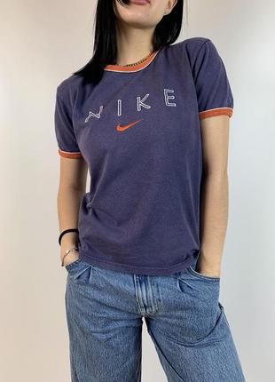 Оригинальная винтажная футболка nike big logo vintage swoosh