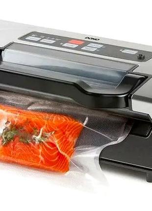 Вакуумный пакувальник 20 л/мин 0,9 бар для кухни 2 рулона и 10 пакетов domo se0347