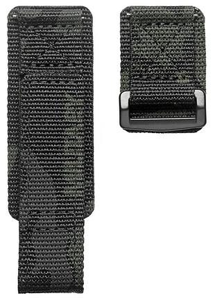 Ремінець для годинника hemsut hs131 military nylon velcro camo black 20 mm