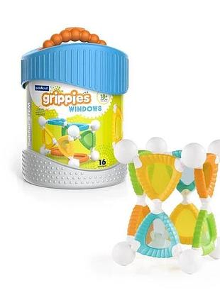 Магнітний конструктор guidecraft grippies windows, 16 деталей (g8315)