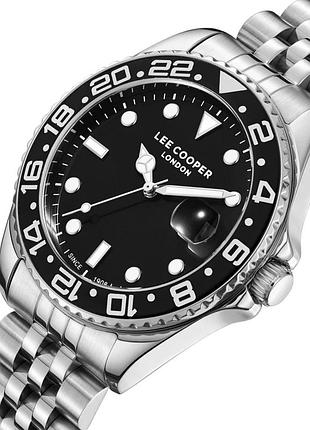 Чоловічий водостійкий годинник lee cooper daytona black