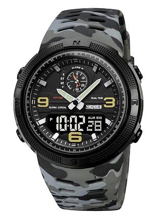 Наручний годинник skmei 1655cmgybk camo grey-black