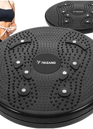 Твистер фитнес диск поворотный для похудения талии 24.5 см черный trizand se0446
