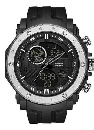 Наручний годинник sanda 6012 black-silver