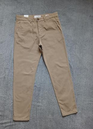 Мужские брюки чинос selected home, р. 32/32, slim fit цвет бежевый