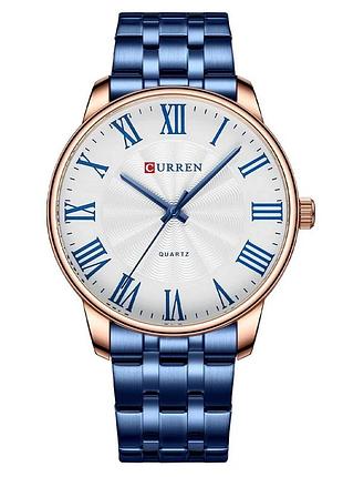 Наручний годинник curren 8422 blue-gold-white