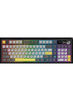 Бездротова механічна клавіатура ajazz ak980 v2 gift switch v2 black grey yellow (ak980-v2-g-bgy)