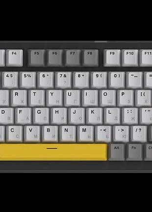Бездротова механічна клавіатура ajazz ak820 pro 75% flying fish switch black rgb (ak820pro-ff-bgy)