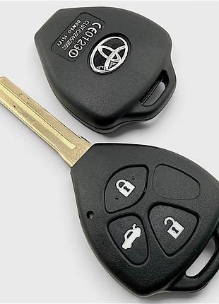 Корпус ключа toyota с заготовкой (лезвием) на 3 кнопки тойота чехол болванка (н2)
