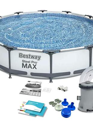 Бассейн каркасный 366x76 см 6503 л для дачи и пляжа bestway he0425
