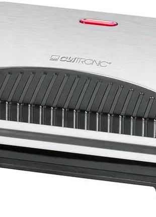 Электрический гриль 700 вт для кухни 23x14,5 см антипригарное покрытие clatronic se0273