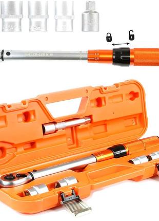 Динамометрический ключ 1/2" 20-120 нм для автомобилей хром-ванадиевая сталь bjc he0718