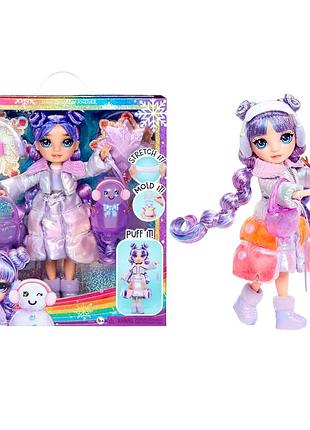 Кукла rainbow high winter wonderland с аксессуарами для игры 28 см фиолетовая he0863