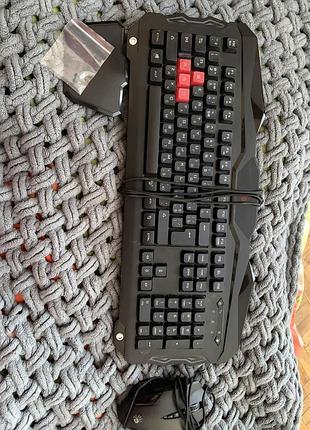 Клавіатура bloody b210 та мишка a4tech v5m