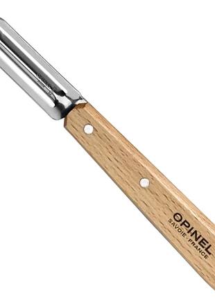 Овочечистка неіржавка сталь для кухні 15.5 см натуральне дерево opinel se0575