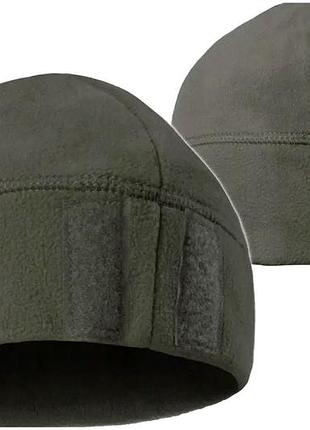 Універсальна зимова шапка флісова 58 см для активного відпочинку зелена texar se0478