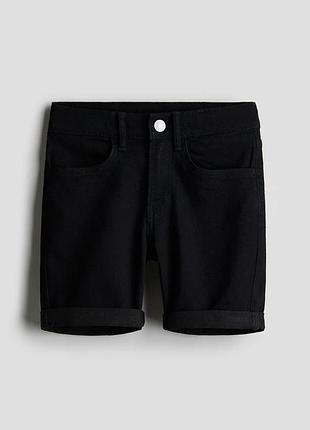 Новые подростковые джинсовые шорты h&amp;m slim fit базового черного цвета